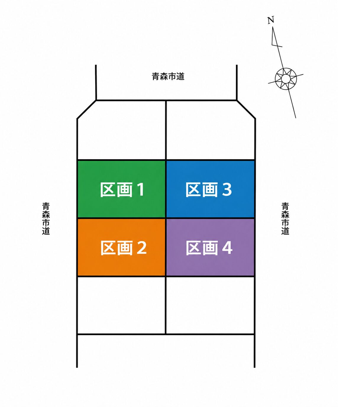 西大野4丁目 分譲地 区画図